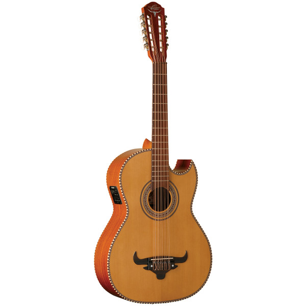 Oscar Schmidt OH42SE Acoustic Electric Bajo Quinto Guitar with Gig Bag, Natural (OH42SE)