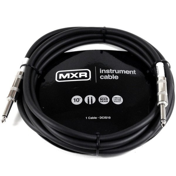 MXR DCIS10 Standard Straight to Straight Guitar and Instrument Cable, 10' ft