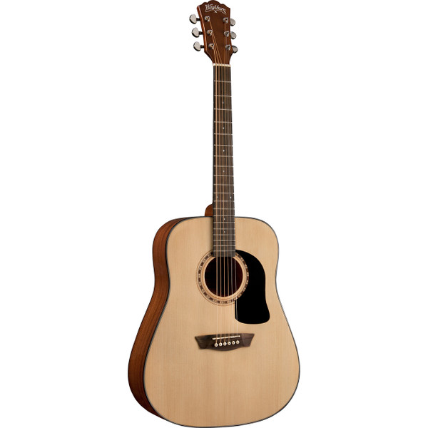 Washburn AD5K Apprentice Series Dreadnought Acoustic Guitar with Hard Case, Natural (AD5K-A-U)
