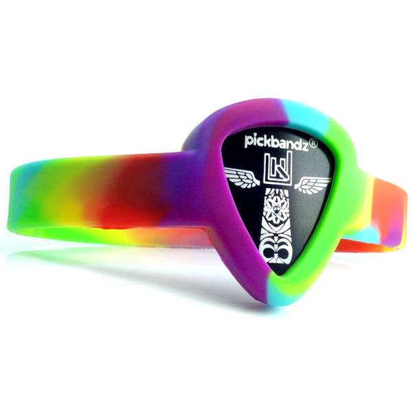 Pickbandz PBW-LG-TD Wristband Pick Holder Bracelet, Tie Dye - Adult M/L