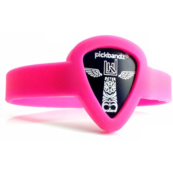 Pickbandz PBW-SM-PK Wristband Pick Holder, Hollywood Pink - Youth to Adult Small