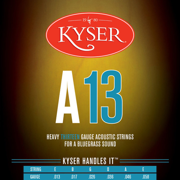 Kyser A13 Phosphor Bronze Bluegrass Acoustic Guitar Strings, Heavy, KA4