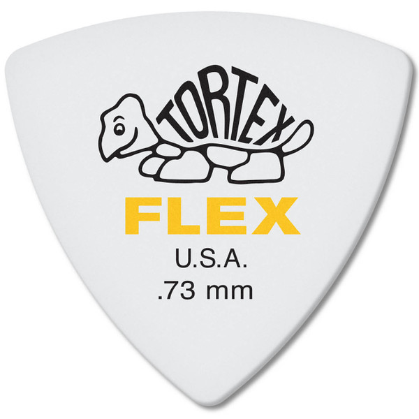 Dunlop 456P.73 Tortex Flex Triangle Guitar Picks, .73mm, 6 Pack 