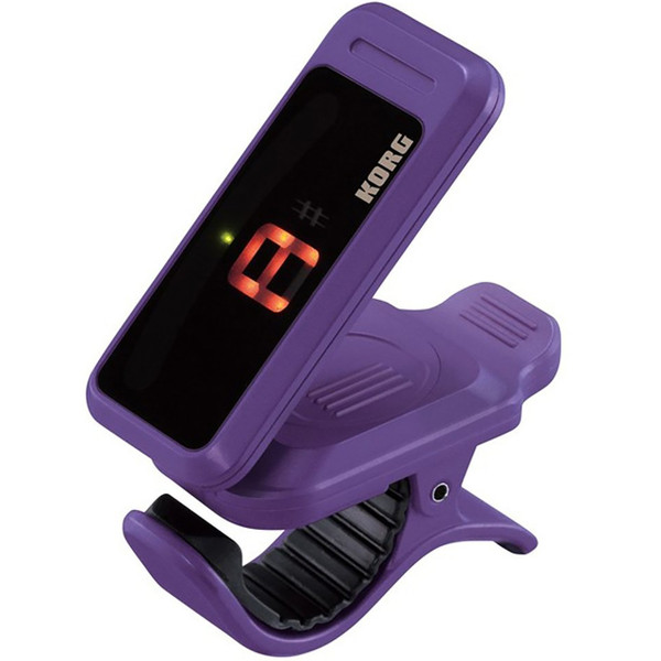 Korg PC1-VI Pitchclip Chromatic Clip-On Tuner for Guitar and Bass, Violet