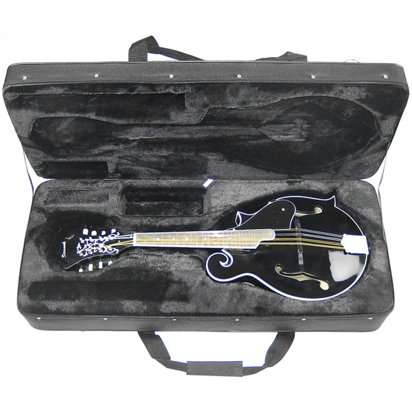 Savannah SF-100-BK F-Style Mandolin with Case, Black SF-100-BK-KIT