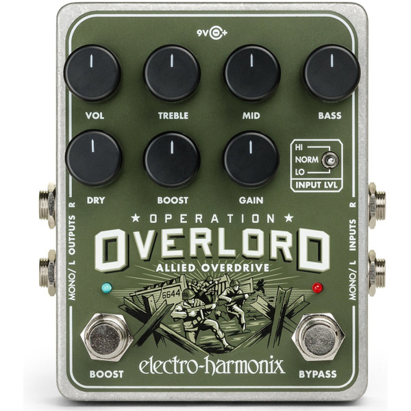 Electro-Harmonix EHX Operation Overlord Allied Overdrive Multi-Instrument Effects Pedal 