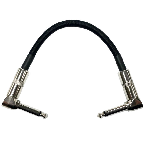 Strukture S6P48 Dual Right Angle 6" Woven Patch Cable, Black