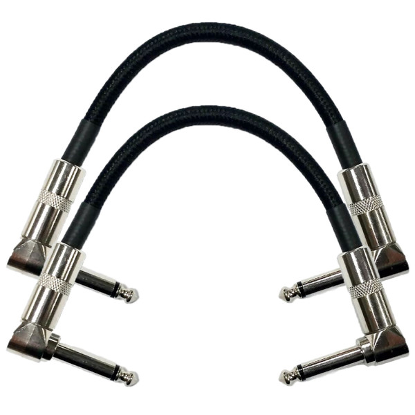 Strukture S6P48 Dual Right Angle 6" Woven Patch Cable, 2 PACK