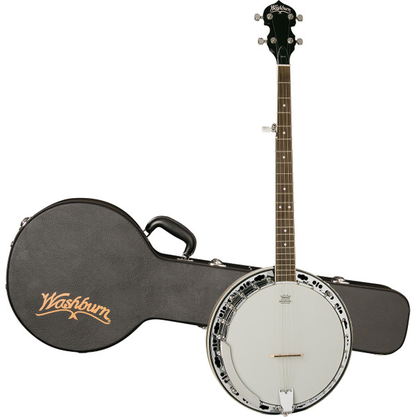 Washburn B11K Americana Series 5-String Resonator Banjo with Hardshell Case (B11K-A-U)
