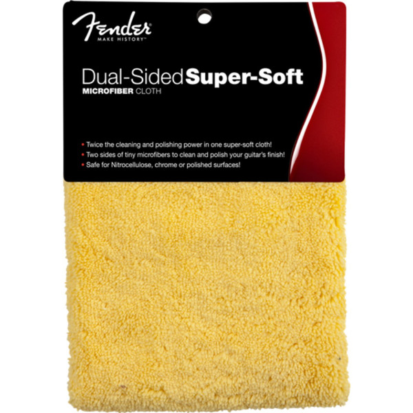 Fender Dual-Sided Super Soft Microfiber Cloth, Yellow (099-0524-000)