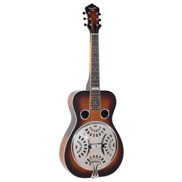 Recording King RR-75PL-SN Phil Leadbetter Signature Resonator Guitar, Flame Maple