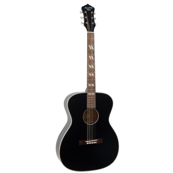 Recording King ROS-7-MBK Dirty 30's 000-Style Acoustic Guitar, Matte Black