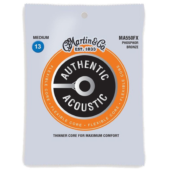 Martin MA550FX Flexible Core Acoustic Guitar Strings, Medium