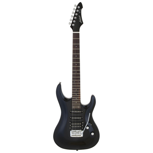 Aria Pro II MAC-STD Solid Body Double Cutaway Electric Guitar, Metallic Black