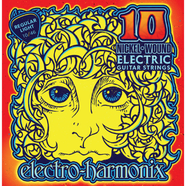 Electro-Harmonix NIC10 Nickel Wound Electric Guitar Strings, Regular Light 10-46 (NIC10) 