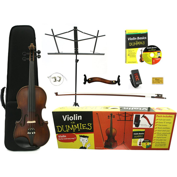 Kona FDV-100 Violin for Dummies Starter Pack with Hardshell Case