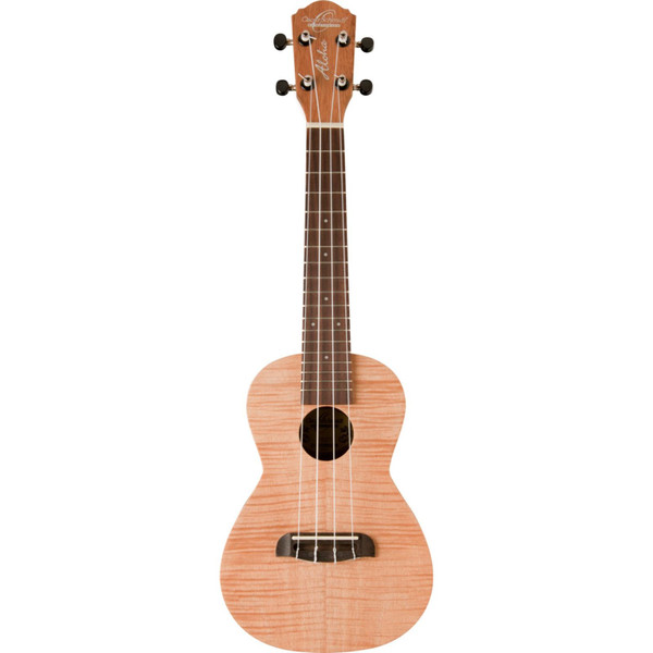 Oscar Schmidt OU2F Flame Mahogany Concert Size Acoustic Ukulele, Natural (OU2F)