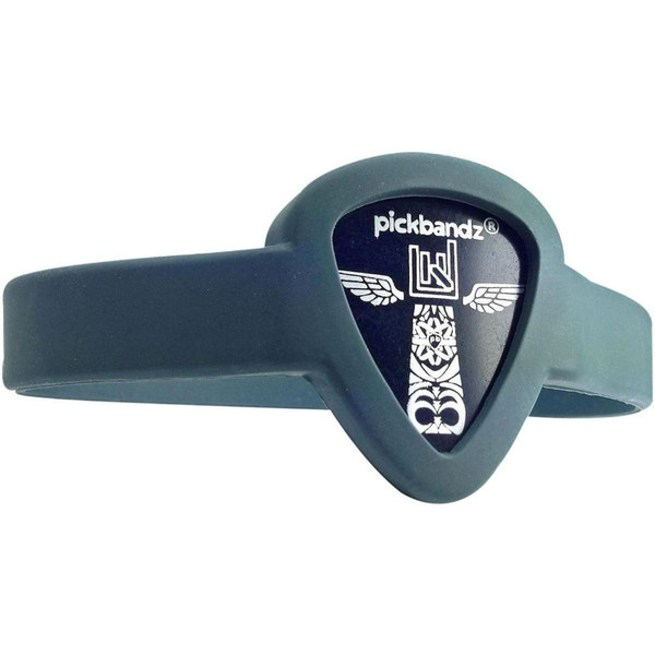 Pickbandz Wristband Guitar Pick Holder Bracelet, Timberwolf Gray- Youth to Adult Small (PBW-SM-GY)