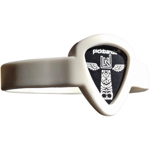 Pickbandz Wristband Guitar Pick Holder Bracelet, Ghost White- Youth to Adult Small (PBW-SM-WH)