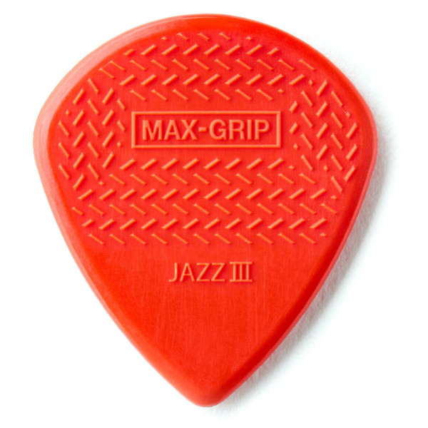 Dunlop 471R3N Max Grip Jazz III Nylon Guitar Picks, 1.38mm, 24 Pack (471R3N)