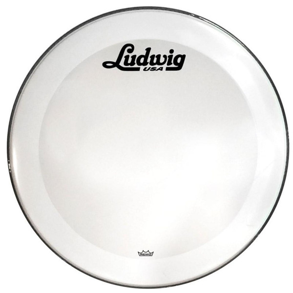 Ludwig 20" Powerstroke 3 Smooth White Resonant Bass Drum Head with Script Logo (LW1220P3SWV)