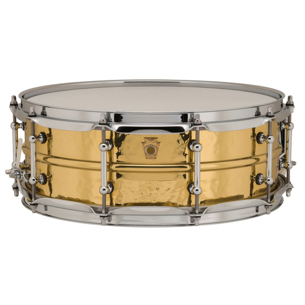 Ludwig LB420BKT 5"x 14" Supraphonic Hammered Brass Snare Drum with Tube Lugs (LB420BKT)