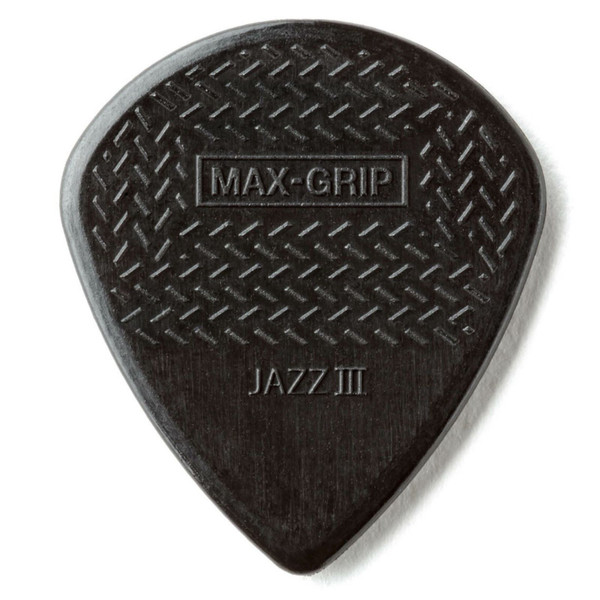 Dunlop 471R3S Max Grip Jazz III Stiffo Nylon Guitar Picks, 24 Pack (471R3S)