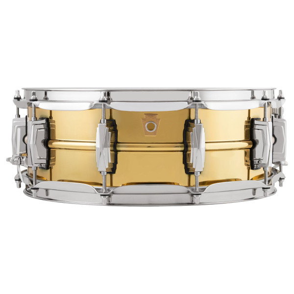 Ludwig LB401 Super Brass 5" x 14" Snare Drum with Nickel Hardware, Polished Brass (LB401)