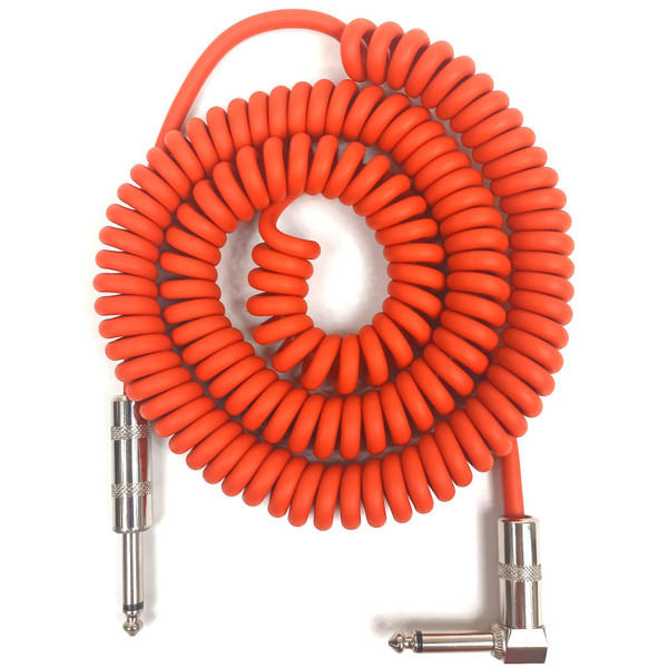 Perfektion PM204-RD Heavy Duty Vintage Coiled 20 ft. Guitar & Instrument Cable, Red (PM204-RD)