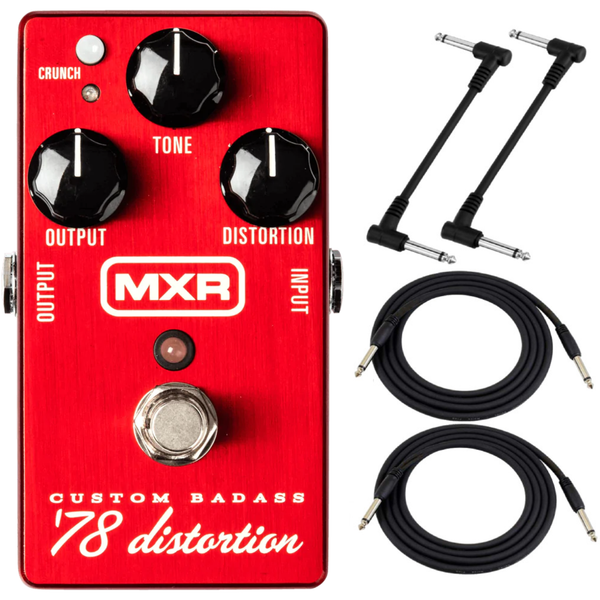 MXR M78 Custom Badass '78 Distortion Guitar Effects Pedal with Cables (MXR-M78-KIT1)