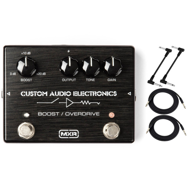 MXR MC402 Custom Audio Electronics CAE Boost Overdrive Guitar Effects Pedal with Cables