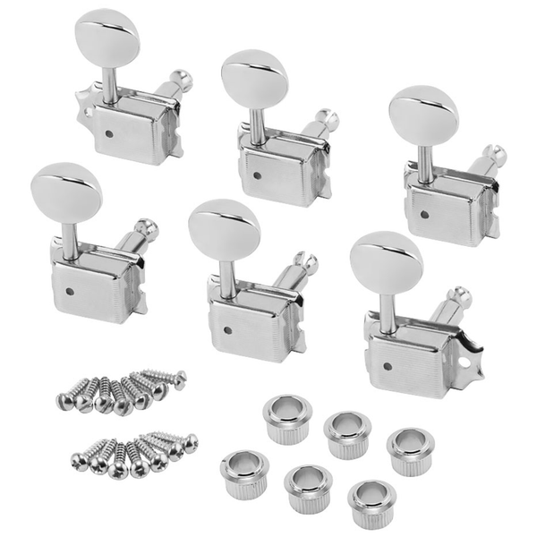 Fender American Vintage Staggered Guitar Tuning Machines, Chrome, Set of 6 (099-2074-105)