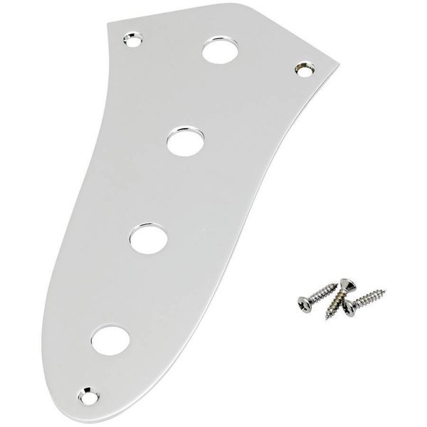 Fender Jazz Bass Control Plate, 4-Hole, Chrome (099-2057-100)