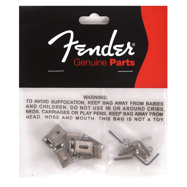 Fender Road Worn Stratocaster Bridge Saddles, Set of 6, Nickel (099-7203-000)