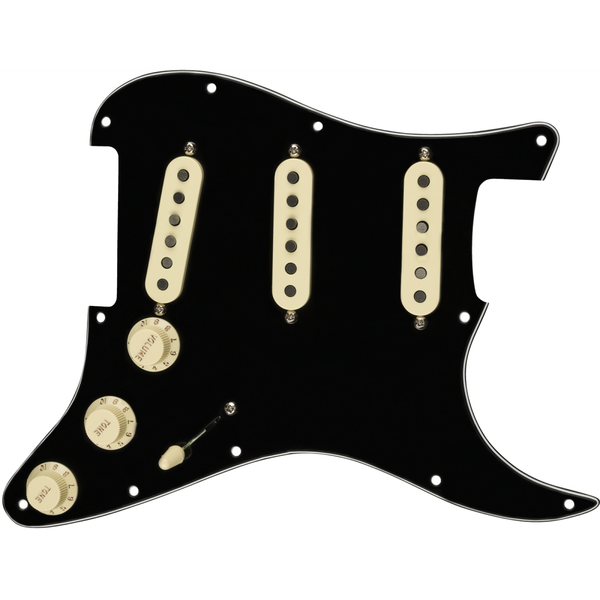 Fender Pre-Wired Tex-Mex SSS Stratocaster Pickguard, Black (099-2343-506)