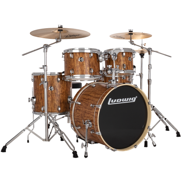 Ludwig LE520010 Element Evolution 5-Piece Drum Set with Zildjian Cymbals, Cherry (LE520010)