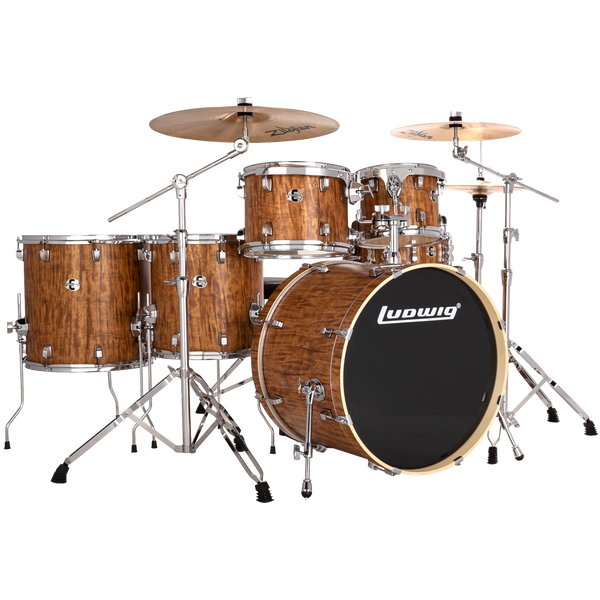 Ludwig LE622010 Element Evolution 6-Piece Drum Set with Zildjian Cymbals, Cherry (LE622010)