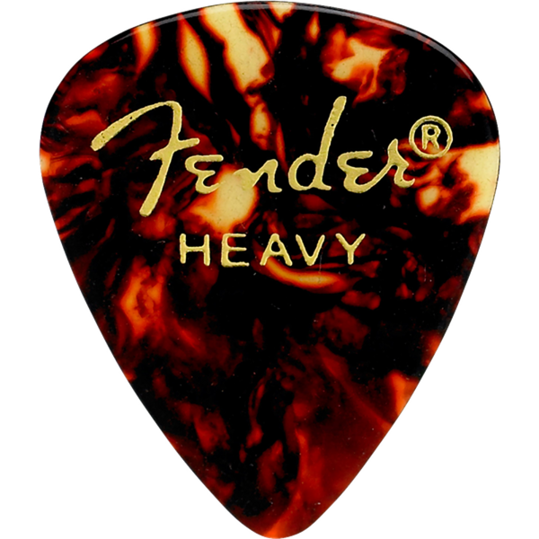 Fender Classic Celluloid 351 Shape Guitar Picks, Heavy, Tortoise Shell, 12-Pack (198-0351-900)
