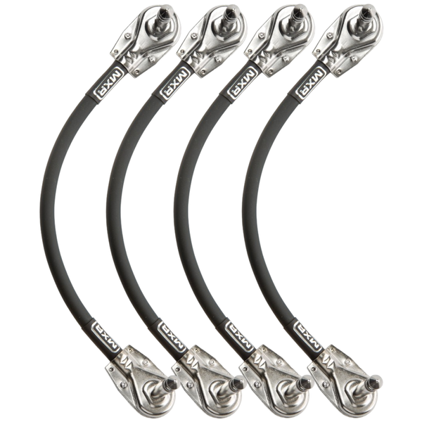 MXR DCP06 Instrument and Pedalboard Patch Cables, Right Angle, 6", 4-Pack (MXR-DCP06-4PK)