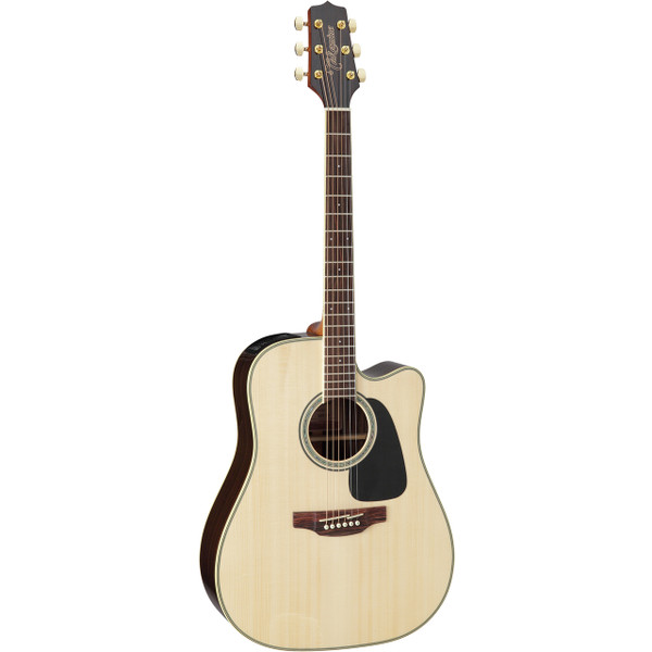 Takamine GD51CE-NAT Solid Top Dreadnought Cutaway Acoustic Electric Guitar, Natural