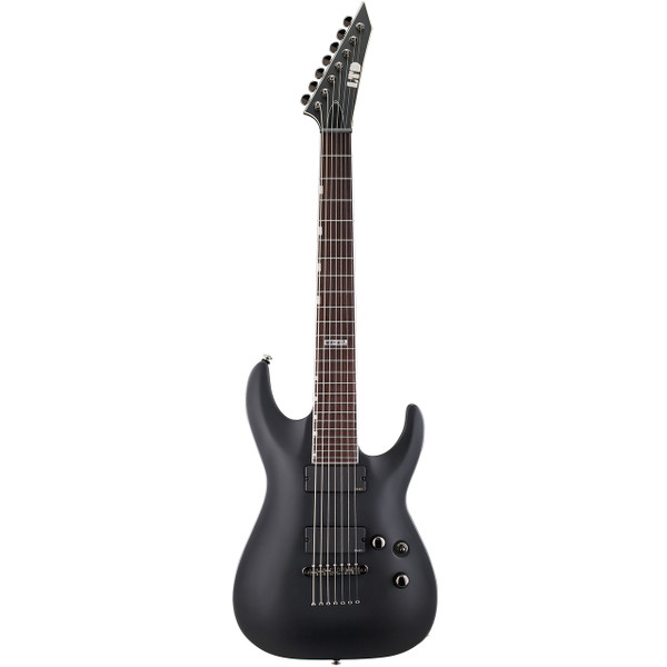 ESP LTD MH-417 Solid-Body 7-String Electric Guitar, Black Satin