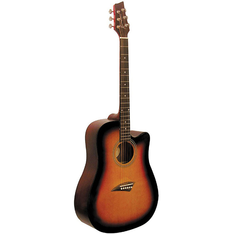 Kona K1 Dreadnought Cutaway Acoustic Guitar, Sunburst