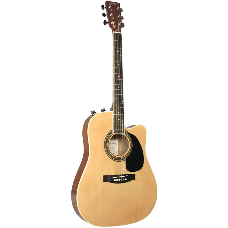 Johnson JG-650-TBL Thinbody Acoustic Electric Guitar, Blueburst