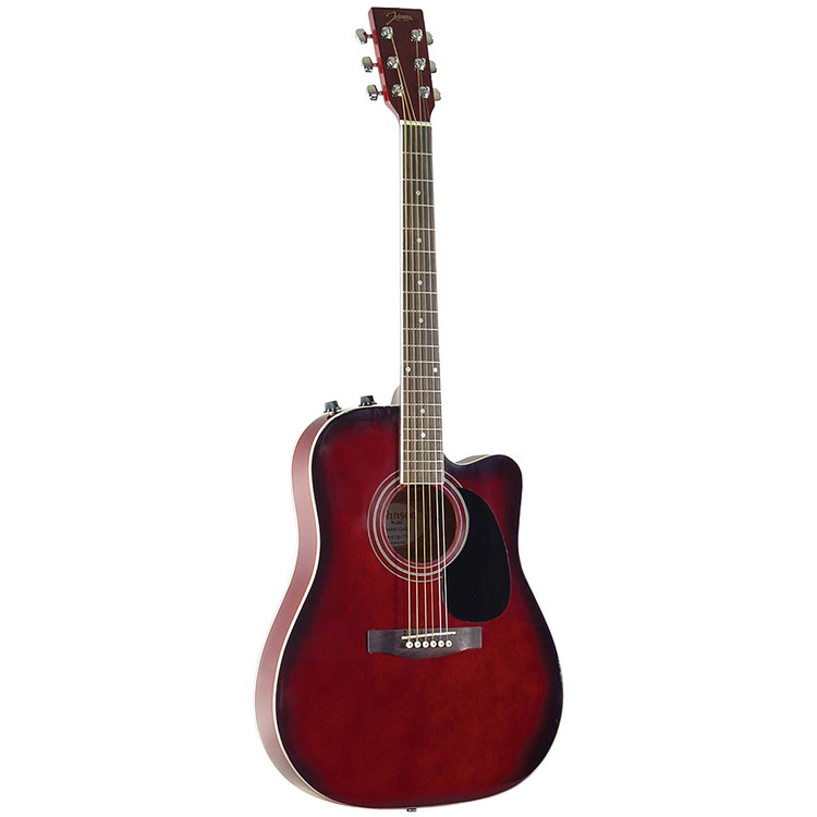 Johnson JG-650-TR Thinbody Acoustic Electric Guitar, Redburst