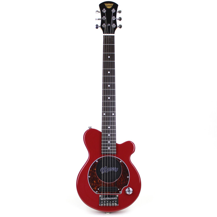 Pignose PGG-200 Mini Electric Travel Guitar with Built-in Amp, Candy Apply  Red