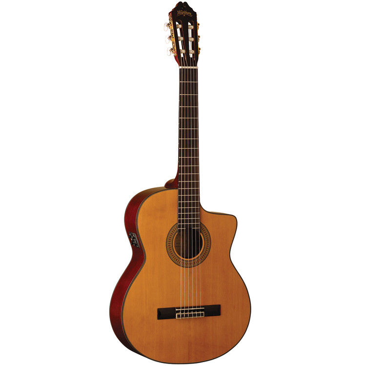 Washburn C64SCE Solid Top Nylon String Classical Acoustic