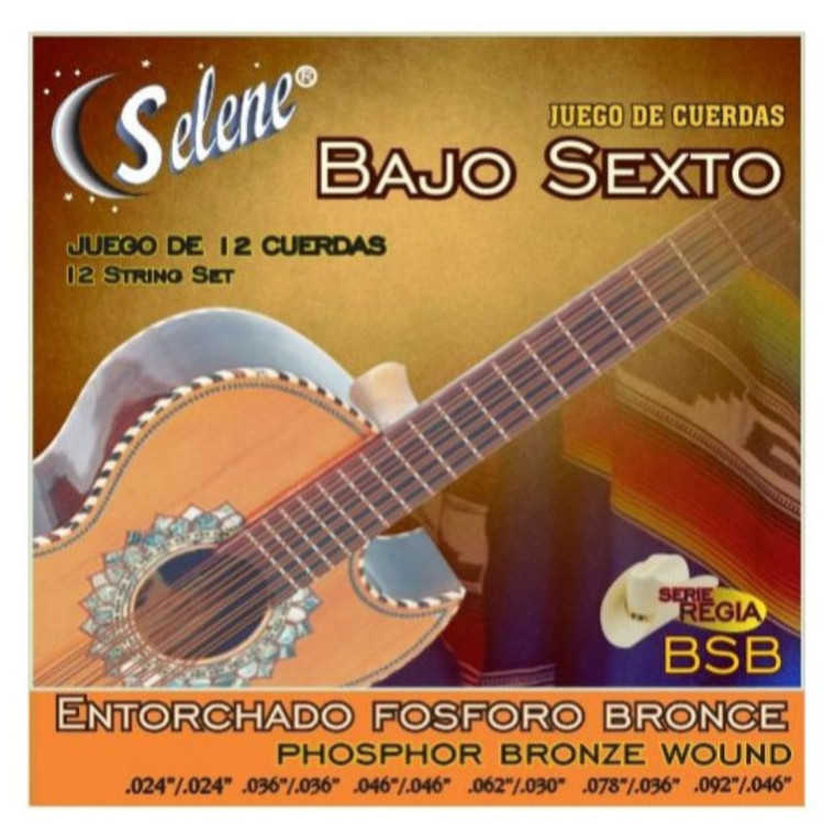 Paracho Elite Bs950br Phosphor Bronze 12 String Bajo Sexto Guitar Strings Bs950br 9637