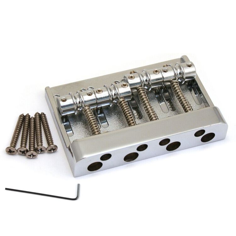 Fender Deluxe HiMass 4-String Bass Bridge Assembly, Chrome