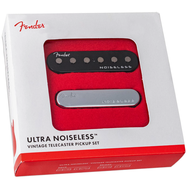 Fender Ultra Noiseless Vintage Telecaster Pickups, Set of 2, Black