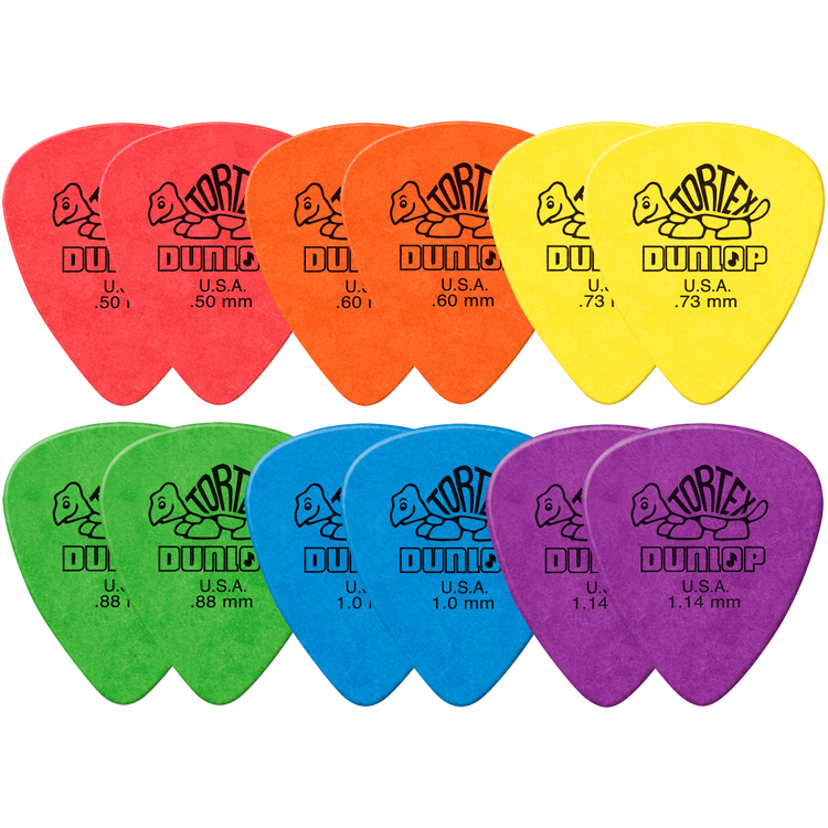 Dunlop PVP418P Tortex Standard Guitar Picks Variety Pack, 12-Pack